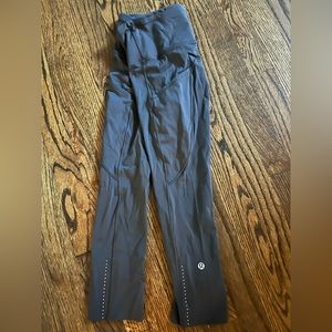 Lululemon fast and free capri leggings size 2, dark gray